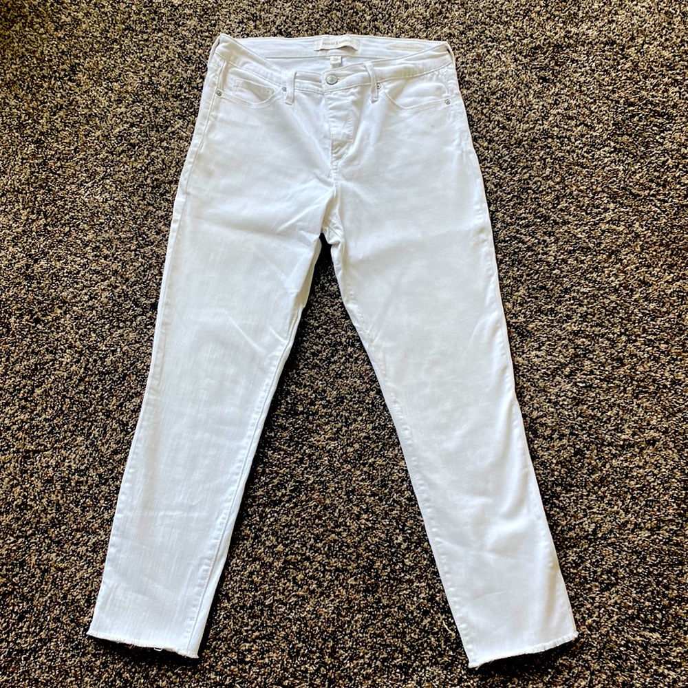 Vintage America White Skinny Ankle Jeans